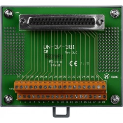37-pin terminal card incl. 1.8 m. DB37 he male cable - ICP DAS DN-37-381