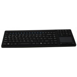 German keyboard - Waterproof - IP68 - touchpad - Corona - Black