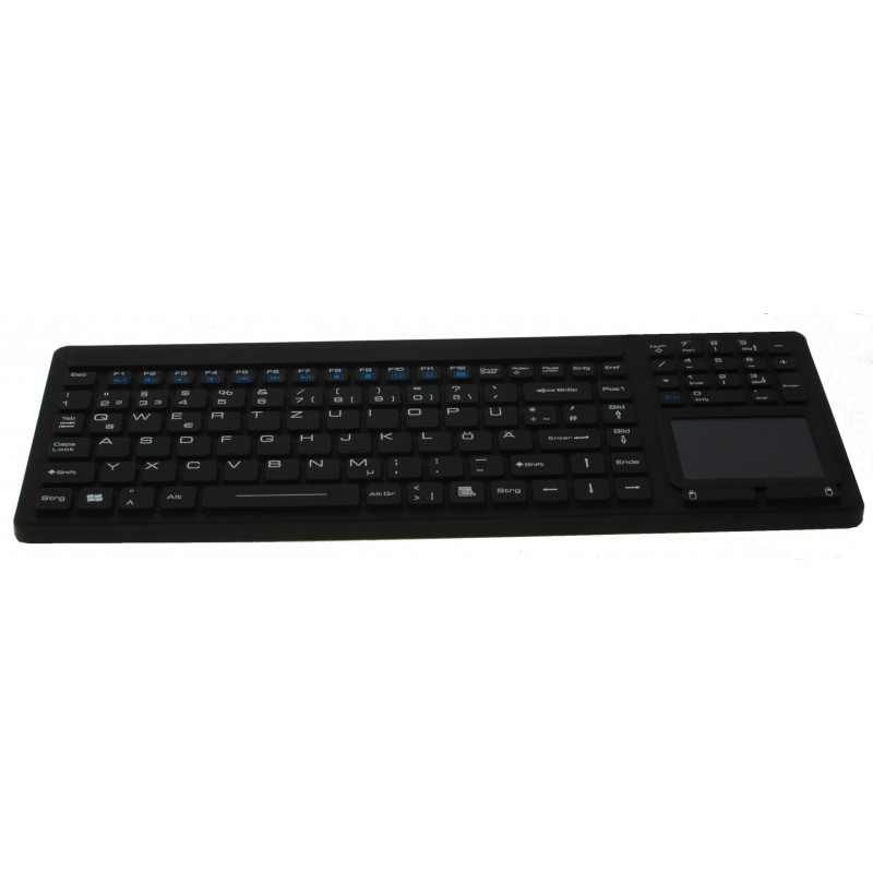 German keyboard - Waterproof - IP68 - touchpad - Corona - Black