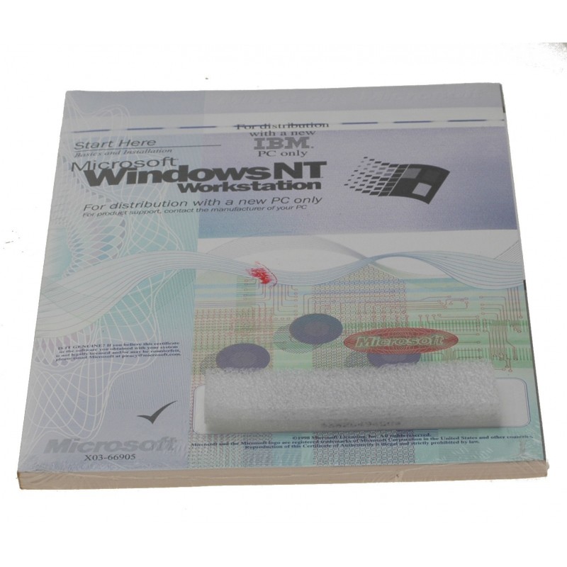 Windows NT 4.0 Workstation OEM CD + lisens (industriell bruk)