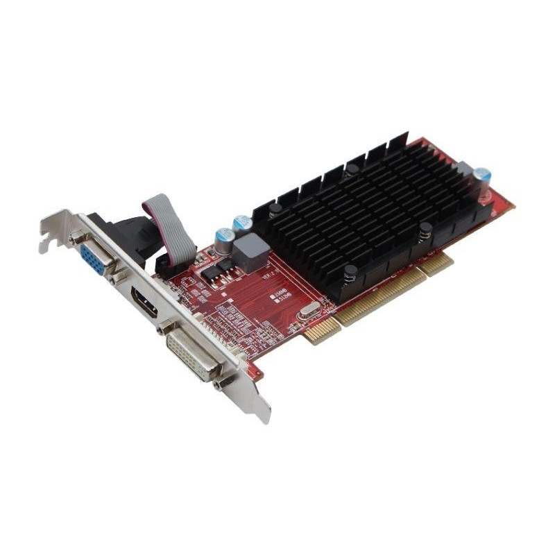 Grafikkort, AMD Radeon, PCI lav profil, 512 MB DDR2, DVI, D-Sub, HD...