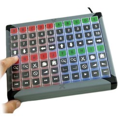 X-KEYS XK-0980-UBK80-R, USB keyboard with 80 programmable keys and built-in LED light