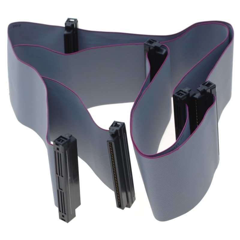 Flat cable with 6 x CEN 80 female, 1.2 meters