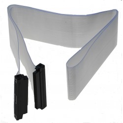 SCSI Flat cable Centronics 80 female-female, Teflon, transparent, 1 meter