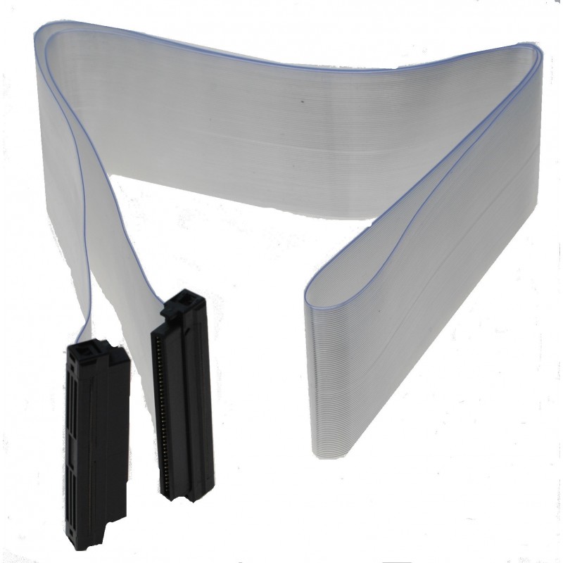 SCSI Flat cable Centronics 80 female-female, Teflon, transparent, 1 meter