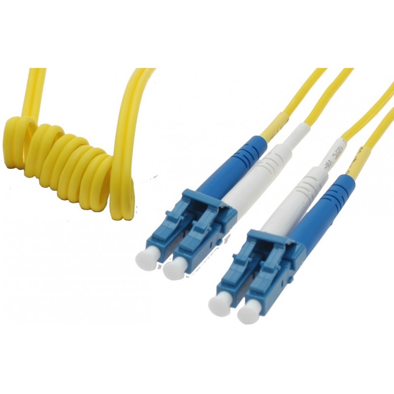Easybend (Flexible) Fiber cable, single mode LC-LC, 20m, 9 / 125my, Yellow, LSZH, Duplex