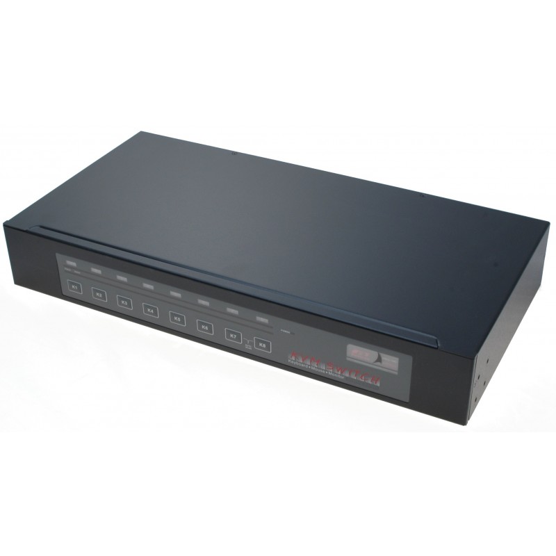 KVM omskifter til 8 pc'er med Dual DVI samt lyd & USB