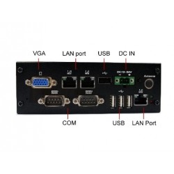 Embedded mini PC for DIN rail mounting - 3½ ATOM N2600, USB, RS232, 485, CAN