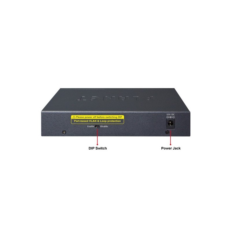 POE 6 port switch 4 x 10/100/1000Mbit Gbit RJ45 + 2 uplink