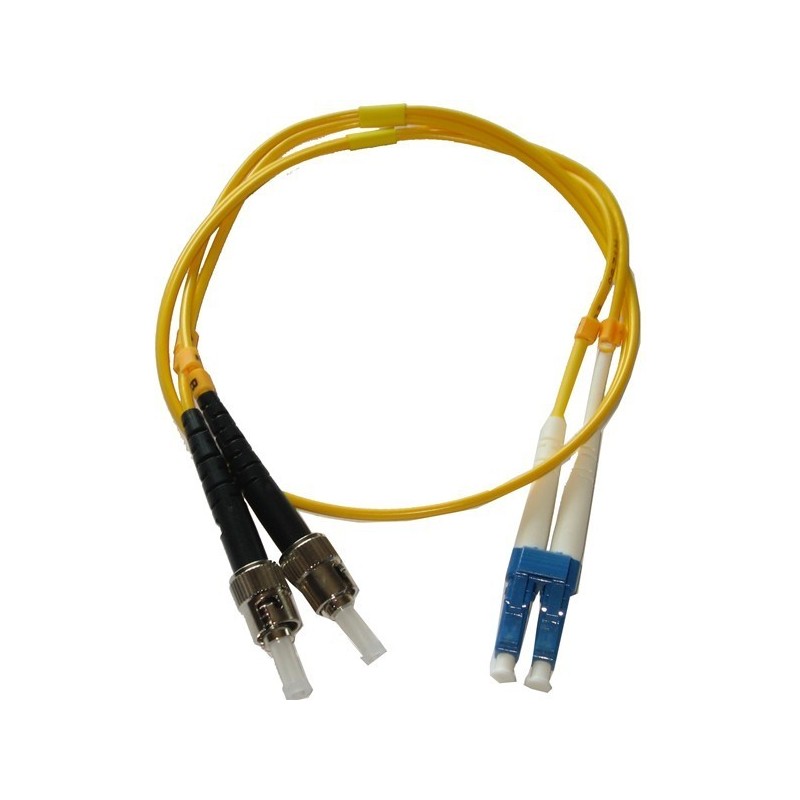 0,5m LC / ST single mode converter fiber cable, LSZH, duplex - DANBIT
