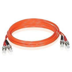 Fiber cable, Multi mode, ST-ST, 100m, 62.5/125my, Orange, LSZH, Duplex