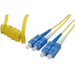 Easybend (Flexible) Fiber Cable, Single Mode, SC-SC, 20m, 9 / 125my, Yellow, LSZH, Duplex