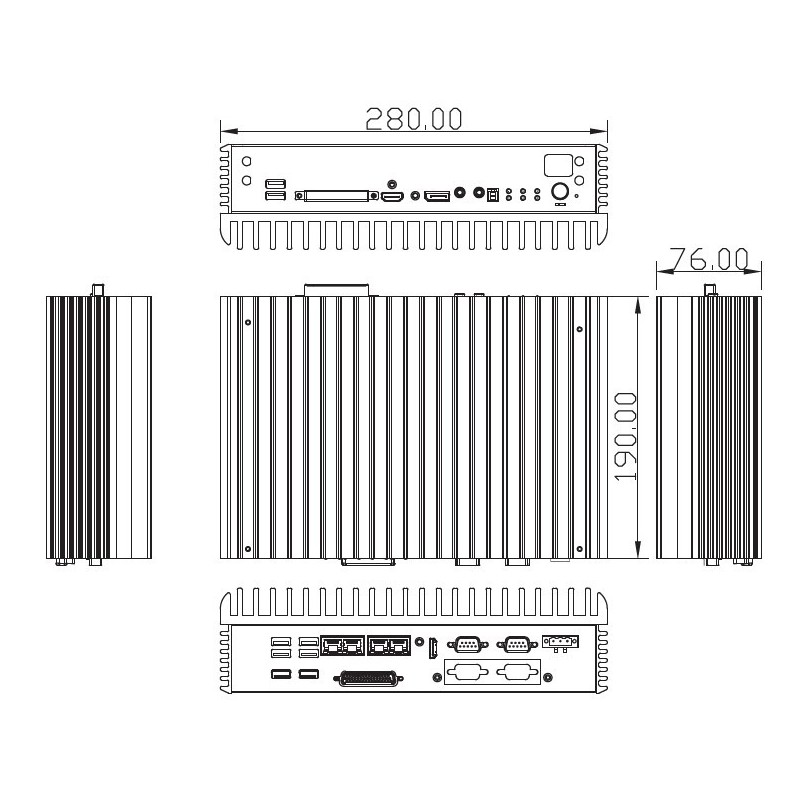 Embedded PC i3/i5/i7, Celeron, 2 x HDMI, 1 x DP, 4xGbit, 6 USB 6th/...