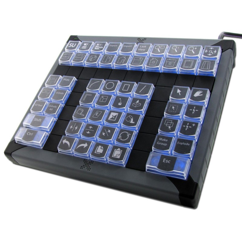 X-KEYS XK-0979-UBK60-R keyboard with 60 programmable keys, HID, USB