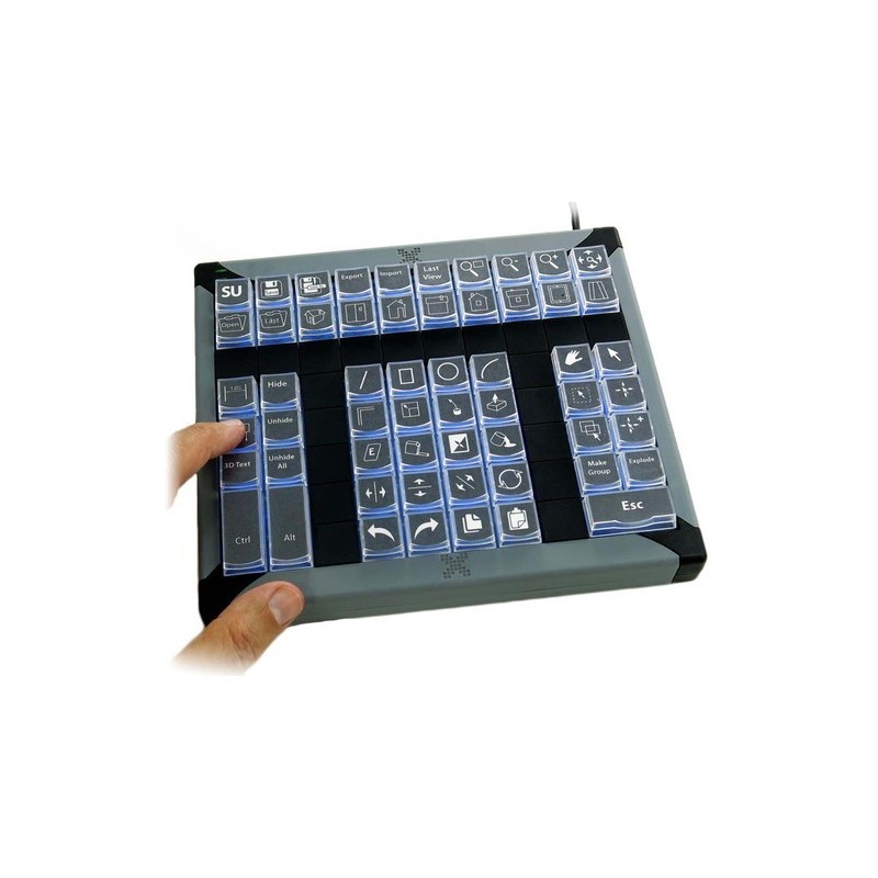 X-Keys 60-Key Programmable KVM Keyboard with Backlight USB