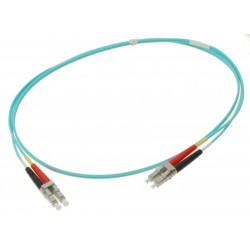 Aqua 15m OM3 Duplex Fiber Cable LC-LC 50/125μm - LSZH