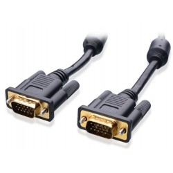 VGA cable DB15HD male / male, black, 15 meters all conductors routed through