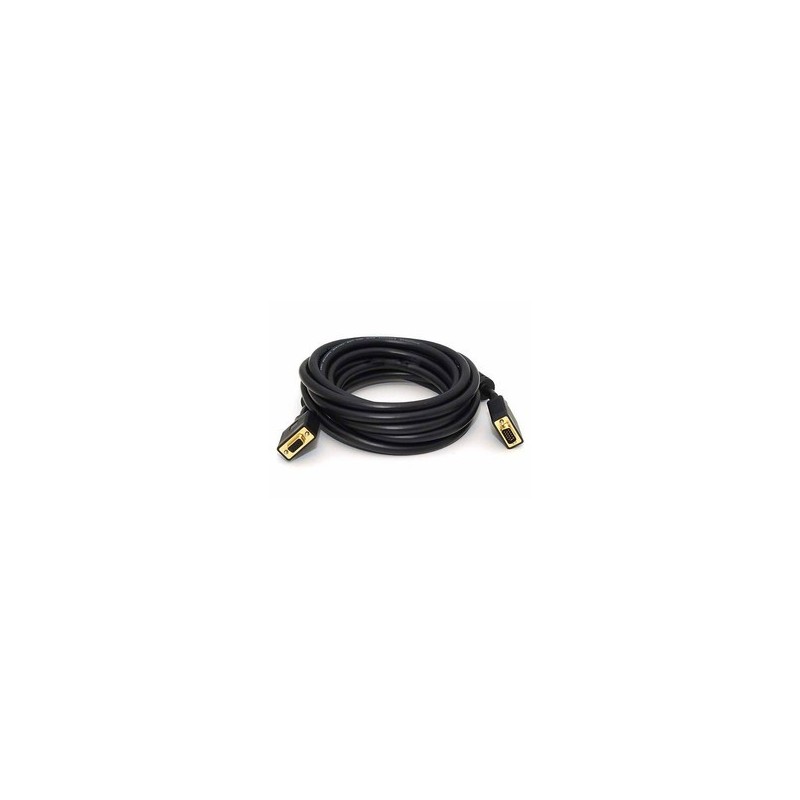 VGA extension cable, DB15HD M/F, black, 15 meters, edid missing in the cable
