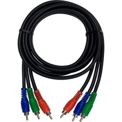 Component videokabel (grøn-blå-rød) 3 x RCA han - 3 x RCA han, AWG2...