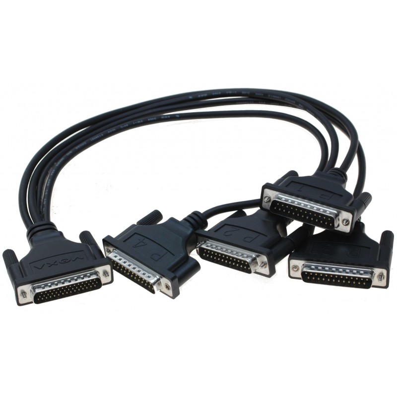 Moxa CBL-M44M25x4-50 – DB44 til 4 DB25 seriell breakout-kabel 50 cm