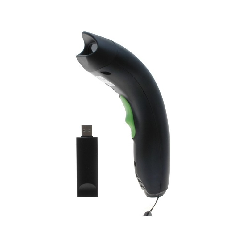 Wireless 1D Barcode Scanner Bar Code Reader with memory for 400 scanning, USB wireless dongle. 30 meters