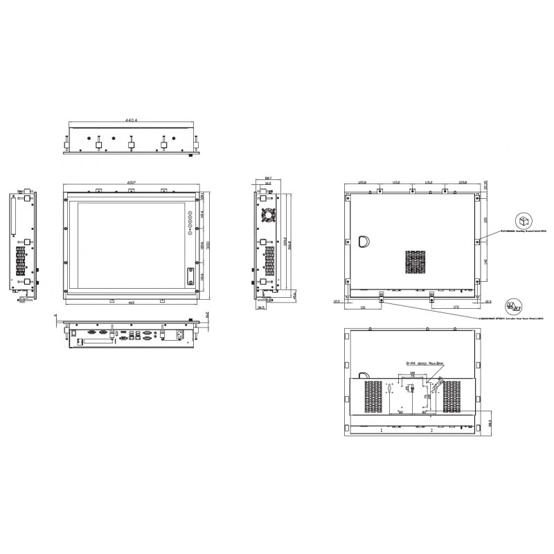 19" Panel PC 6th gen i7 med berøringsskjerm, kan leveres med PCI eller PCIex utvidelse
