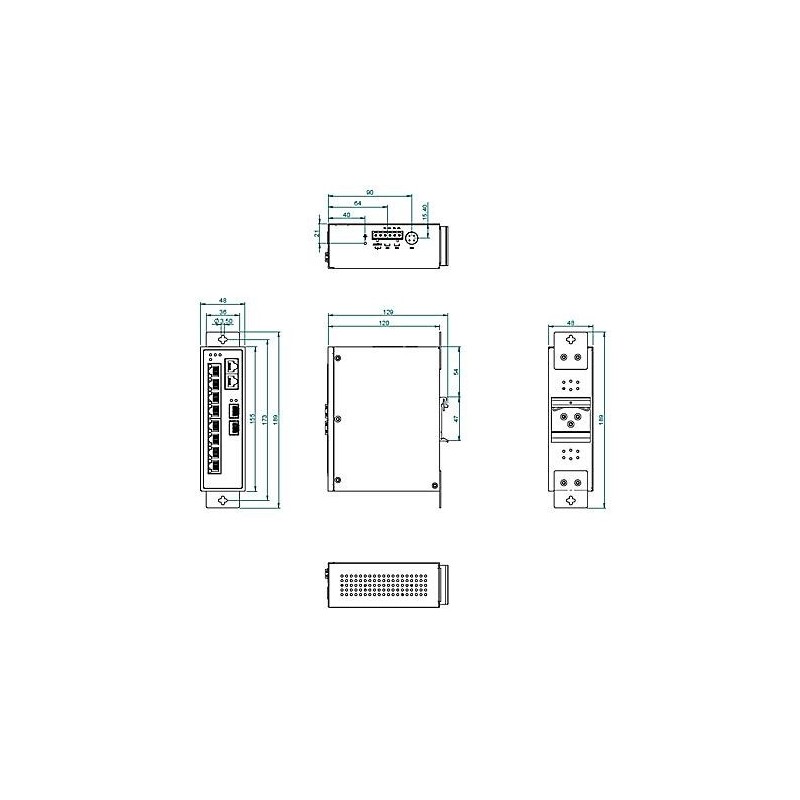 10 portbryter med 8 x 10/100 / 1000Mbit PoE + 36W + 2 x SFP - Ubehandlet