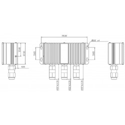 Gigabit PoE splitter fra 95W til 2x 66WforSplitter