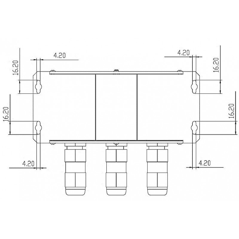 PoE splitter til PoE Ultra med 2 x PoE ud på hver 33Watt, til udendørs brug