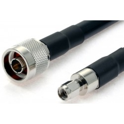 R/SMA til N-Type WLAN antennekabel han-han, 50 ohm, sort, 5,0mforAn...