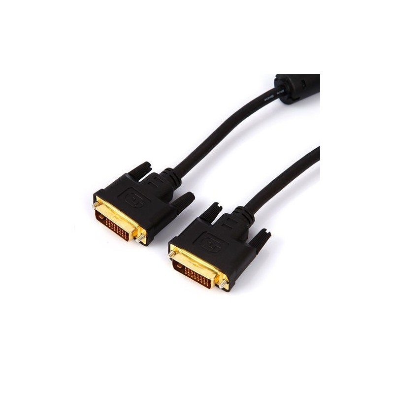 DVI kabel, DVI-D han til DVI-D han, Dual Link, sort, 3,0mforDVI kabler