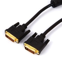 DVI kabel, DVI-D han til DVI-D han, Dual Link, sort, 20mforDVI kabler