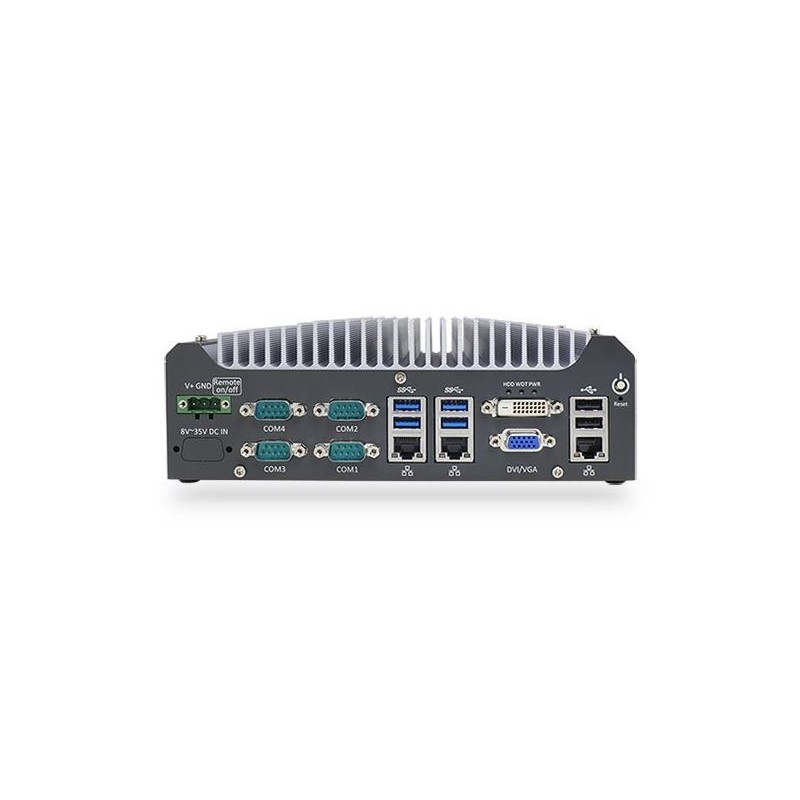 Embedded PC i3 ​​I5 I7 Fanless, Industrial Embedded box PC with RS232, USB, DIN mounted 12vdc 24vdc