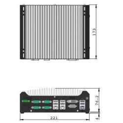 Embedded PC i3 ​​I5 I7 Fanless, Industrial Embedded box PC with RS232, USB, DIN mounted 12vdc 24vdc
