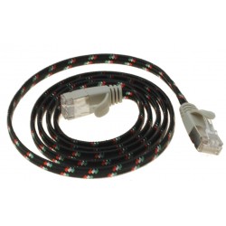 Cat. 6 ultra slim touch network flat cable, PoE, RJ45, STP for Gigabit networks