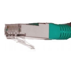1 m crossed network cable Cat 6 green, DANBIT