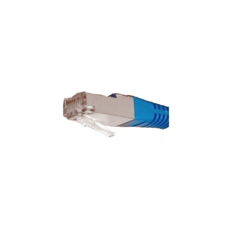 Crossed and unshielded network cable, 1 m, blue, DANBIT