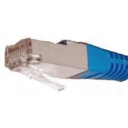 Network cable, screened and crossed, 1.5 m, blue, DANBIT