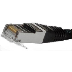 Network cables, unshielded and crossed, 1.5 m, black, DANBIT