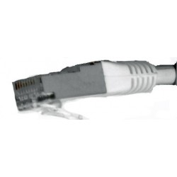 Network cable, unshielded and crossed, 1.5 m white, DANBIT