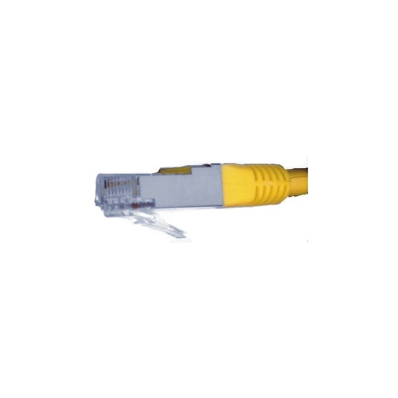 Network cable, unshielded and crossed, 1.5 m, yellow, DANBIT
