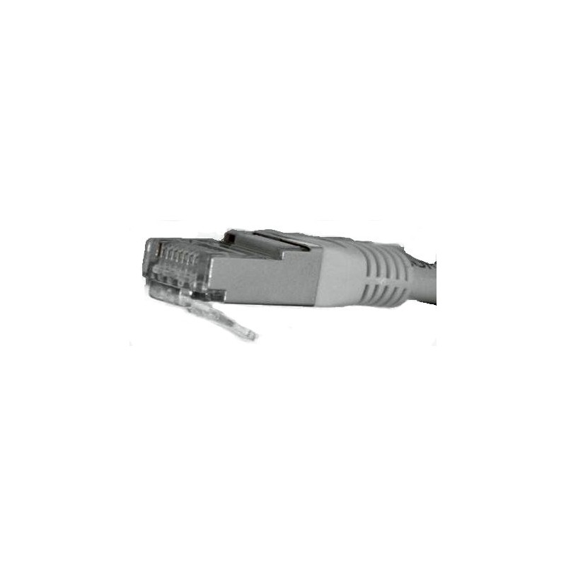 Network cable, unshielded and crossed, 2 m, gray, DANBIT